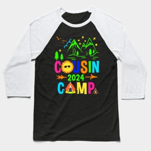 Family Camping Summer Vacation Crew Cousin Camp 2024 Baseball T-Shirt